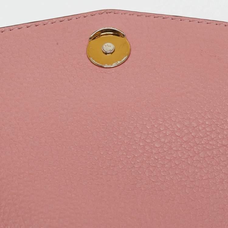 Pre Owned Tory Burch Pink Leather Kira Shoulder Bag