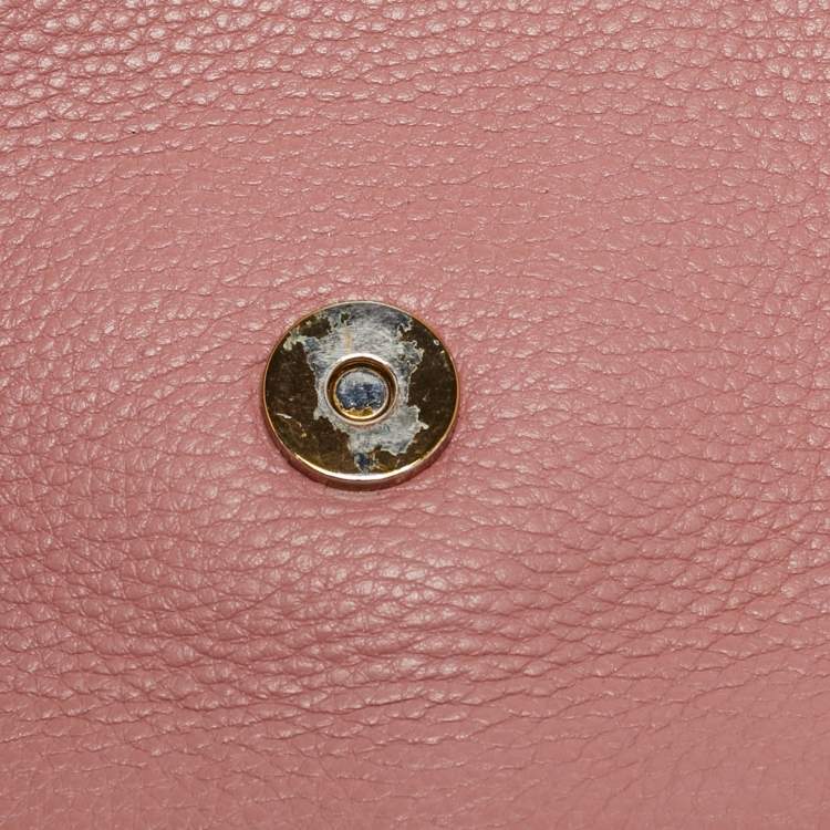 Pre Owned Tory Burch Pink Leather Kira Shoulder Bag