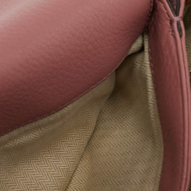 Pre Owned Tory Burch Pink Leather Kira Shoulder Bag