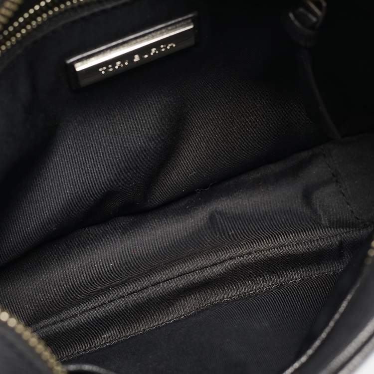 Pre Owned Tory Burch Black Quilted Leather Alexa Camera Crossbody Bag