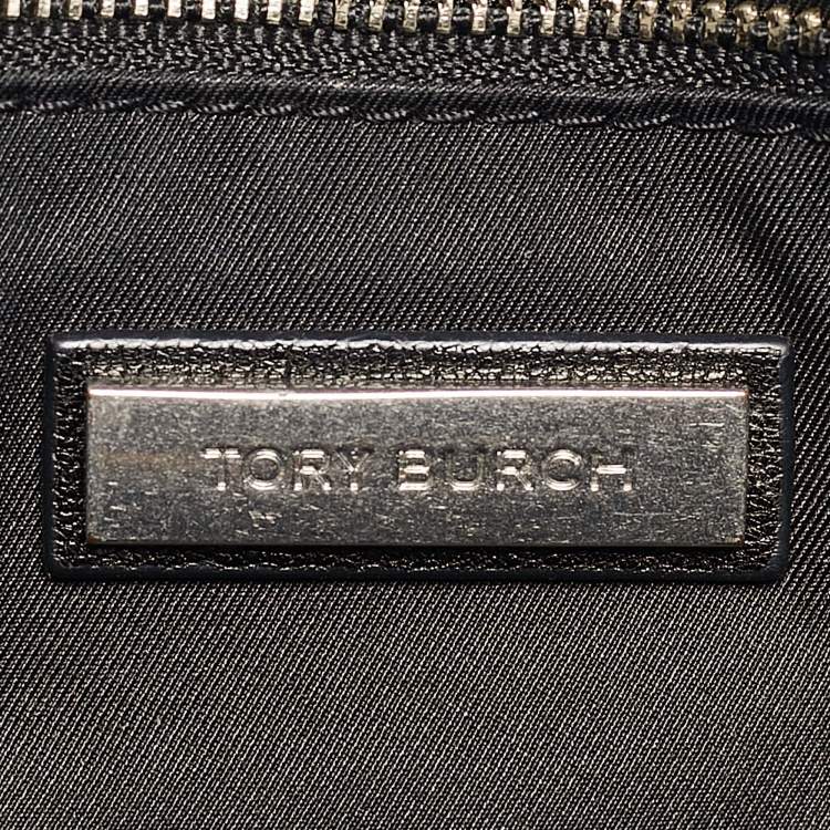 Pre Owned Tory Burch Black Quilted Leather Alexa Camera Crossbody Bag