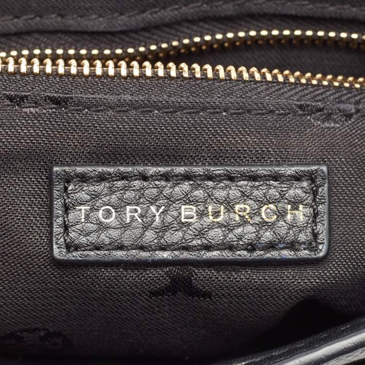 Pre Owned Tory Burch Black Leather Mini Marion Crossbody Bag