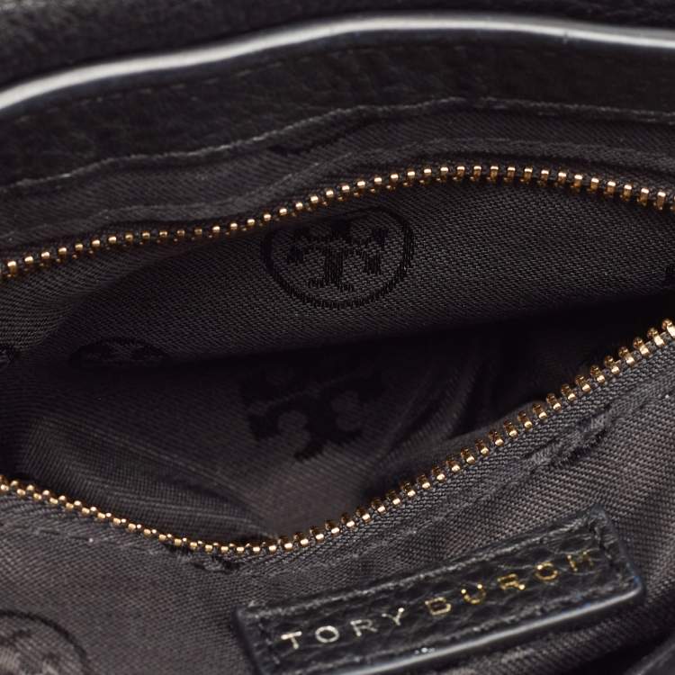 Pre Owned Tory Burch Black Leather Mini Marion Crossbody Bag