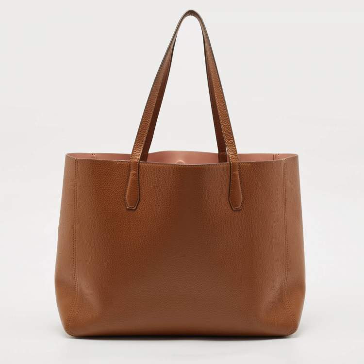 Pre Owned Tory Burch Brown Leather Perry Tote