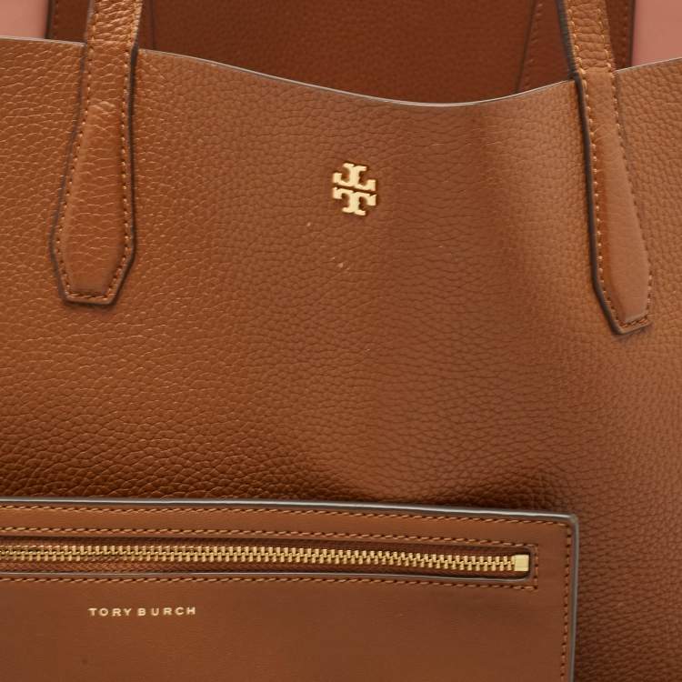 Pre Owned Tory Burch Brown Leather Perry Tote
