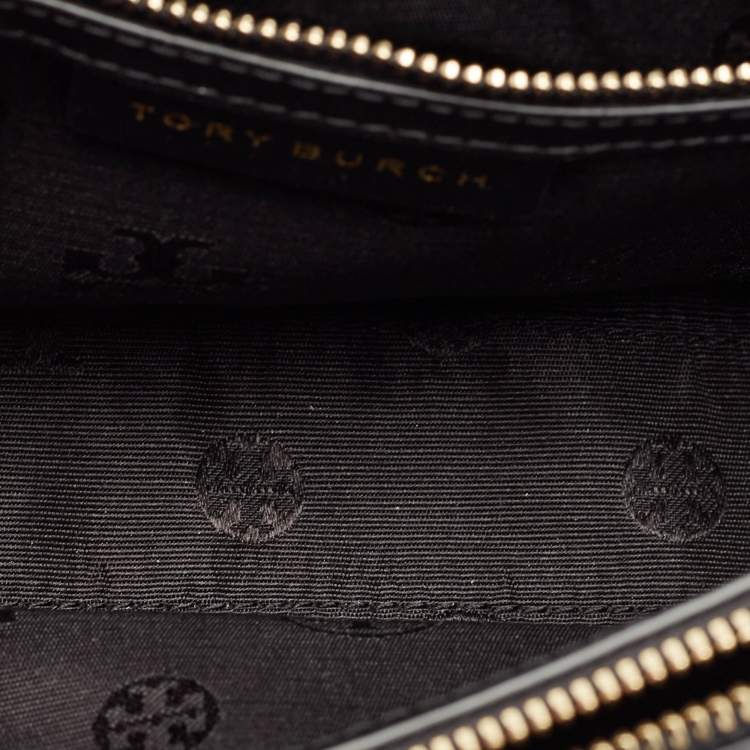 Pre Owned Tory Burch Black Leather Emerson Combo Crossbody Bag