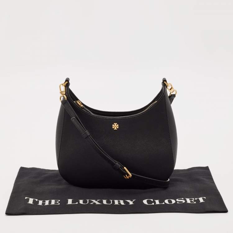 Pre Owned Tory Burch Black Leather Emerson Swingpack Shoulder Bag