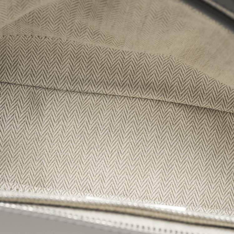 Pre Owned Tory Burch Grey Quilted Leather Willa Matte Shoulder Bag