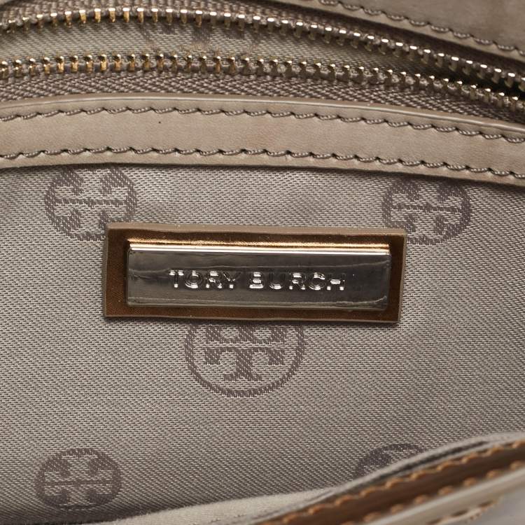 Pre Owned Tory Burch Metallic Leather Gigi Clutch