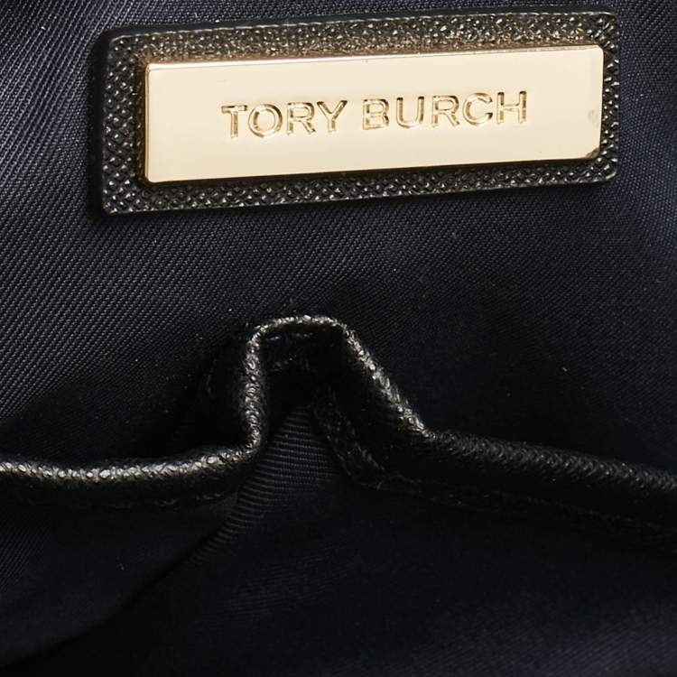 Pre Owned Tory Burch Black Leather Small Robinson Tote