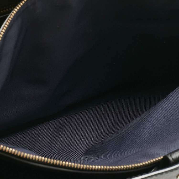 Pre Owned Tory Burch Black Leather Small Robinson Tote