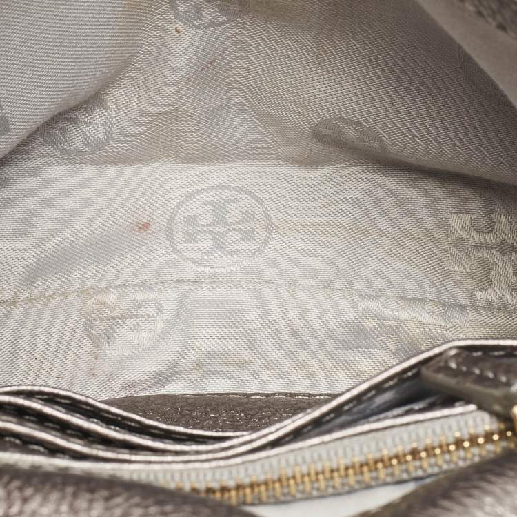 Pre Owned Tory Burch Metallic Leather Marion Shoulder Bag