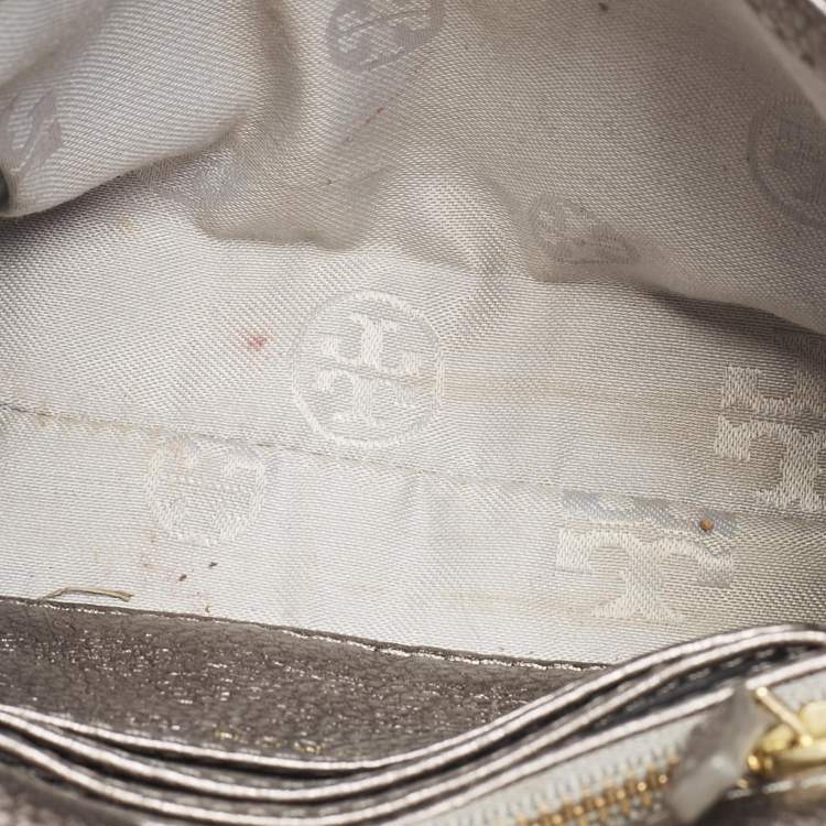 Pre Owned Tory Burch Metallic Leather Marion Shoulder Bag