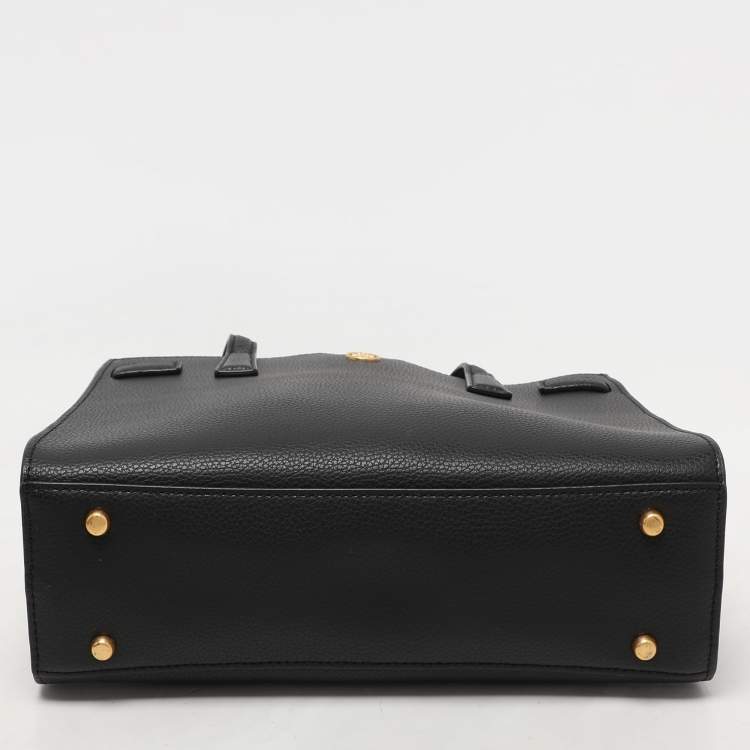 Pre Owned Tory Burch Black Leather Walker Tote