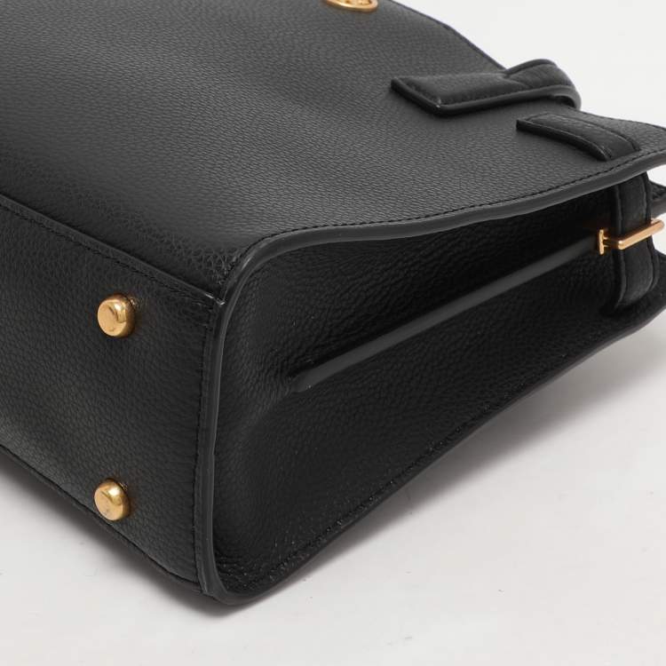 Pre Owned Tory Burch Black Leather Walker Tote