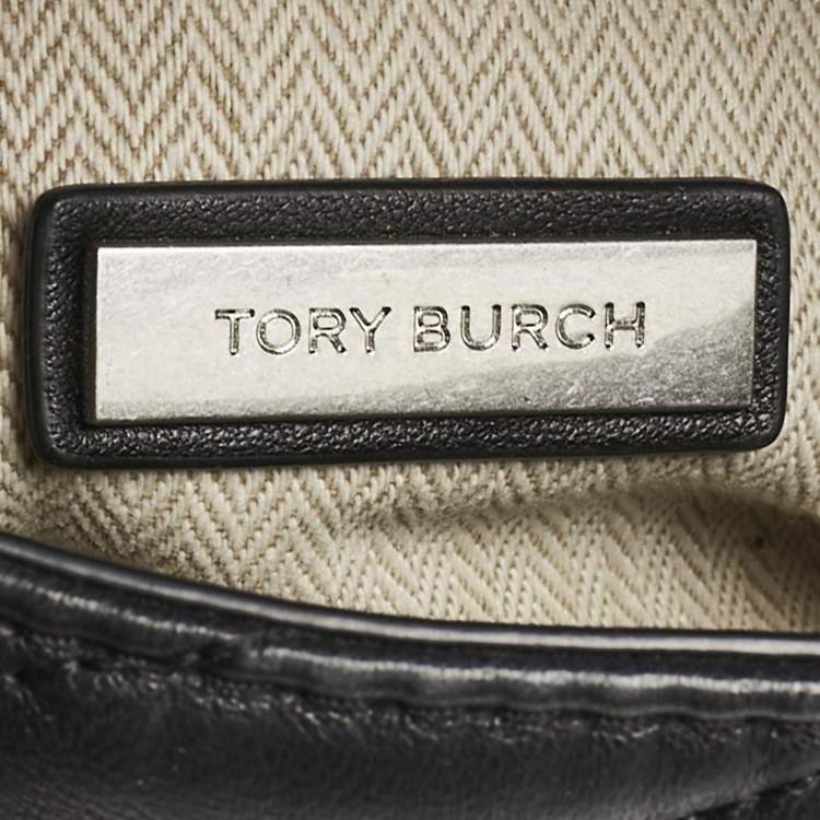 Pre Owned Tory Burch Black Leather Kira Flap Shoulder Bag