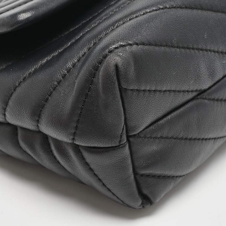 Pre Owned Tory Burch Black Leather Kira Flap Shoulder Bag