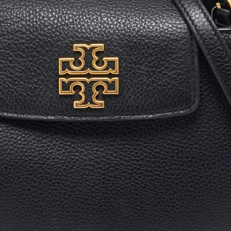 Pre Owned Tory Burch Black Leather Small Britten Satchel
