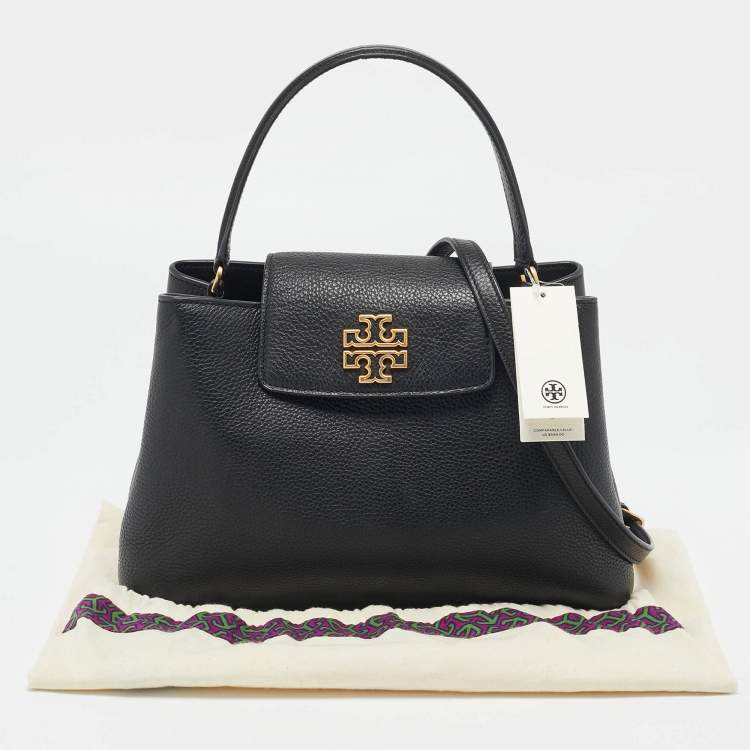 Pre Owned Tory Burch Black Leather Small Britten Satchel