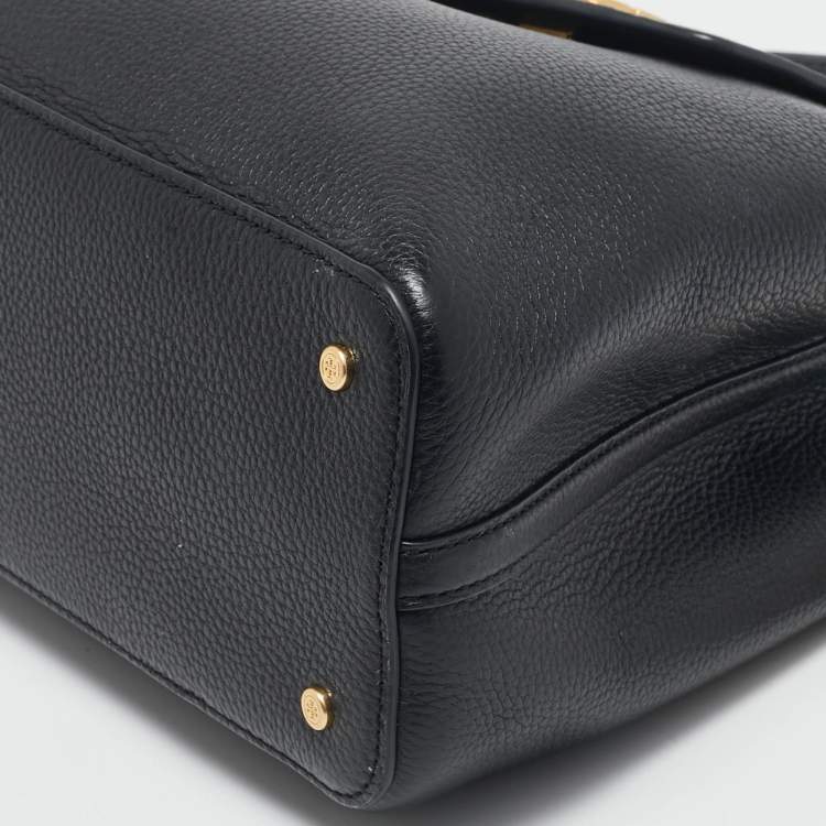 Pre Owned Tory Burch Black Leather Small Britten Satchel