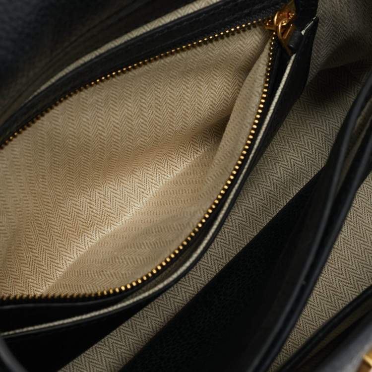 Pre Owned Tory Burch Black Leather Small Britten Satchel