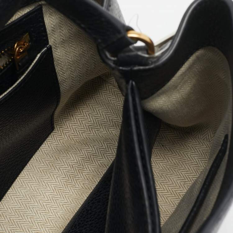 Pre Owned Tory Burch Black Leather Small Britten Satchel