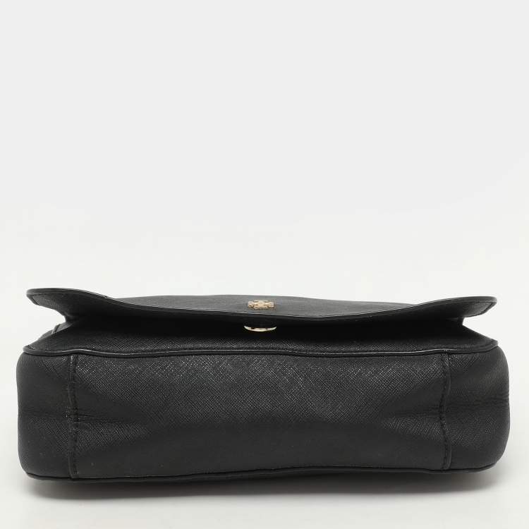 Pre Owned Tory Burch Black Leather Chain Shoulder Bag