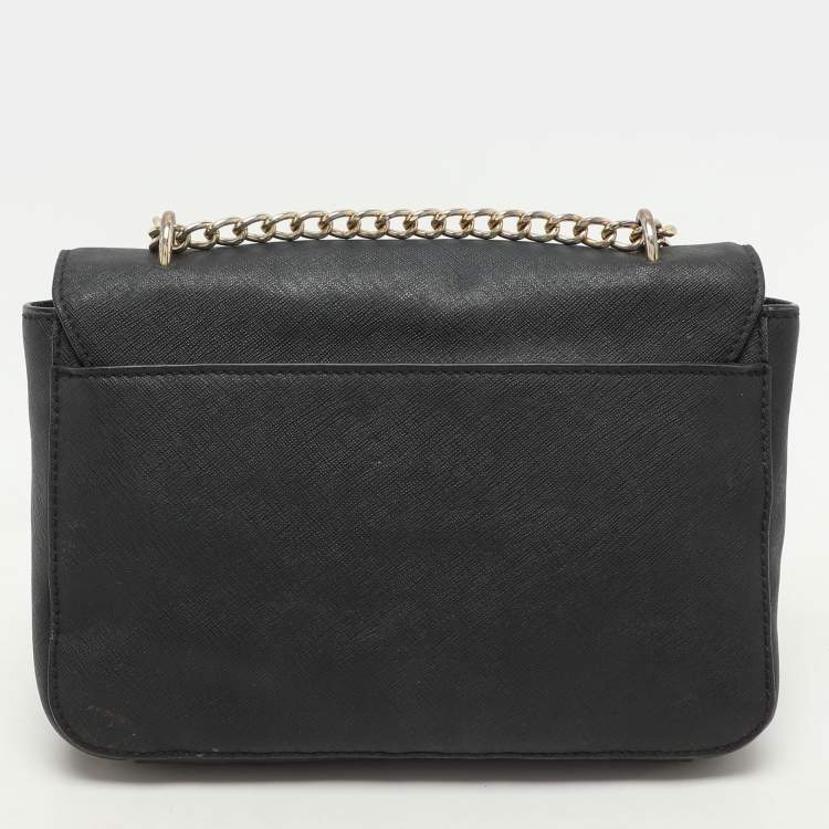 Pre Owned Tory Burch Black Leather Chain Shoulder Bag