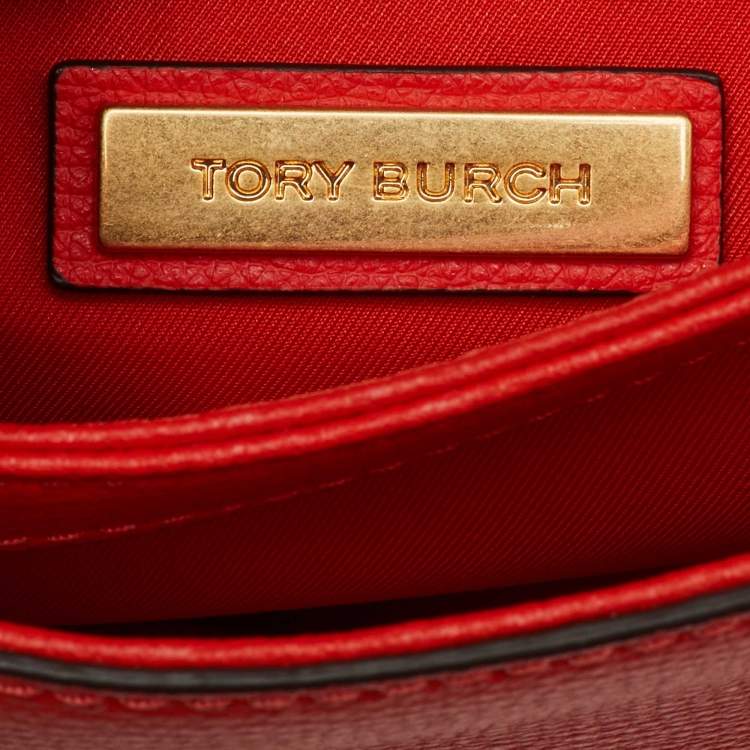 Pre Owned Tory Burch Orange Leather Kira Shoulder Bag