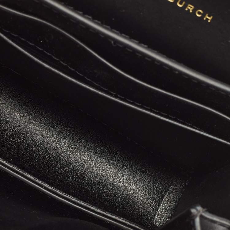 Pre Owned Tory Burch Black Leather Mini Eleanor Crossbody Bag