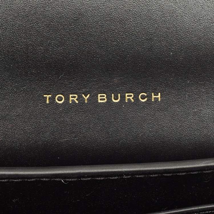 Pre Owned Tory Burch Black Leather Mini Eleanor Crossbody Bag