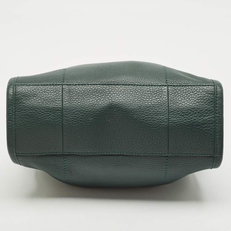 Pre Owned Tory Burch Green Leather McGraw Slouchy Tote