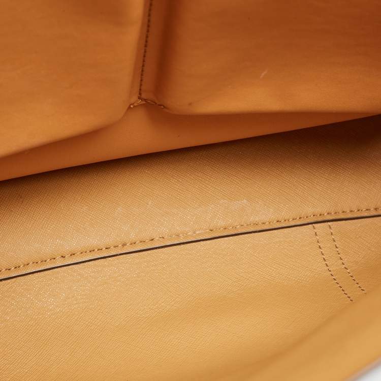 Pre Owned Tory Burch Burgundy Leather Large Triple Compartment Perry Tote