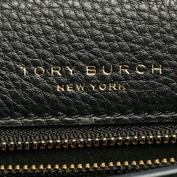Pre Owned Tory Burch Black Leather and Suede Miller Shoulder Bag