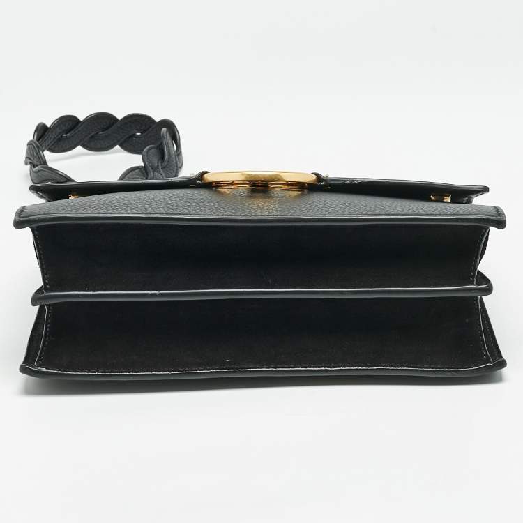 Pre Owned Tory Burch Black Leather and Suede Miller Shoulder Bag