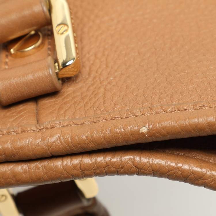Pre Owned Tory Burch Beige Leather Amanda Tote