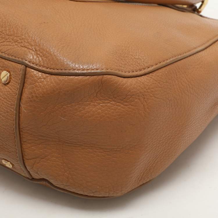 Pre Owned Tory Burch Beige Leather Amanda Tote