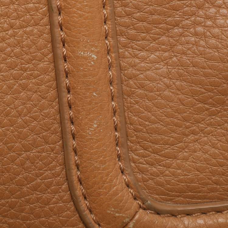 Pre Owned Tory Burch Beige Leather Amanda Tote