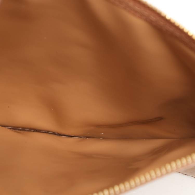 Pre Owned Tory Burch Brown Laser Cut Leather Georgiana Tote