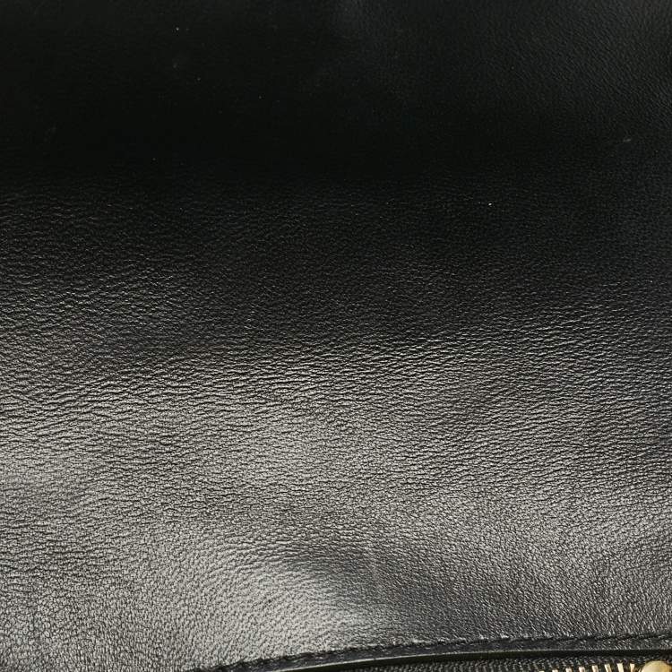 Pre Owned Tory Burch Black Quilted Leather Fleming Tassel Crossbody Bag