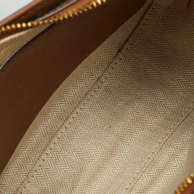 Pre Owned Tory Burch Beige Leather Emerson Swingpack Shoulder Bag