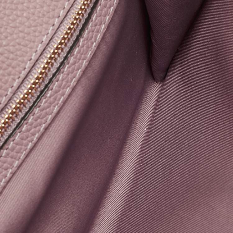 Pre Owned Tory Burch Pink Leather Mcgraw Wallet On Strap