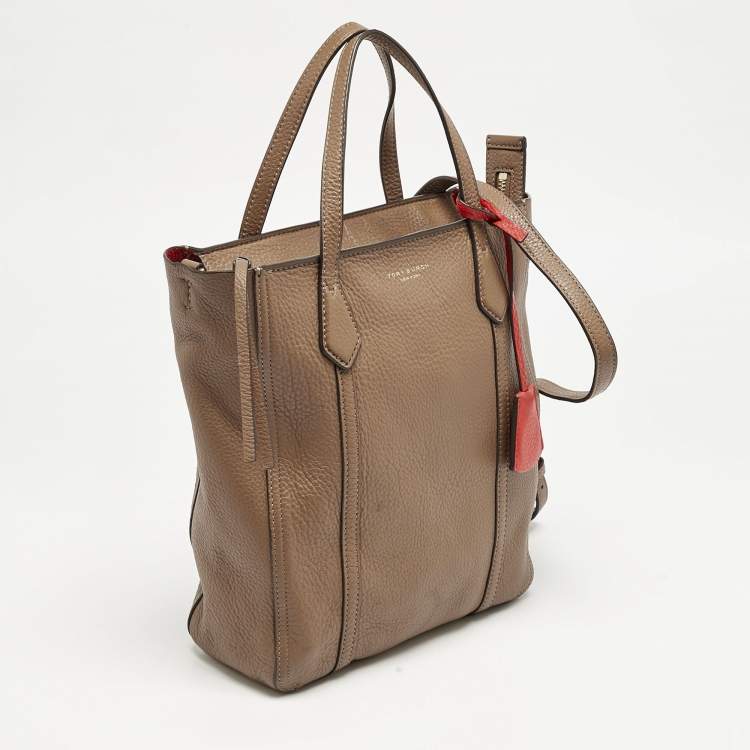 Pre Owned Tory Burch Brown Leather Perry Tote