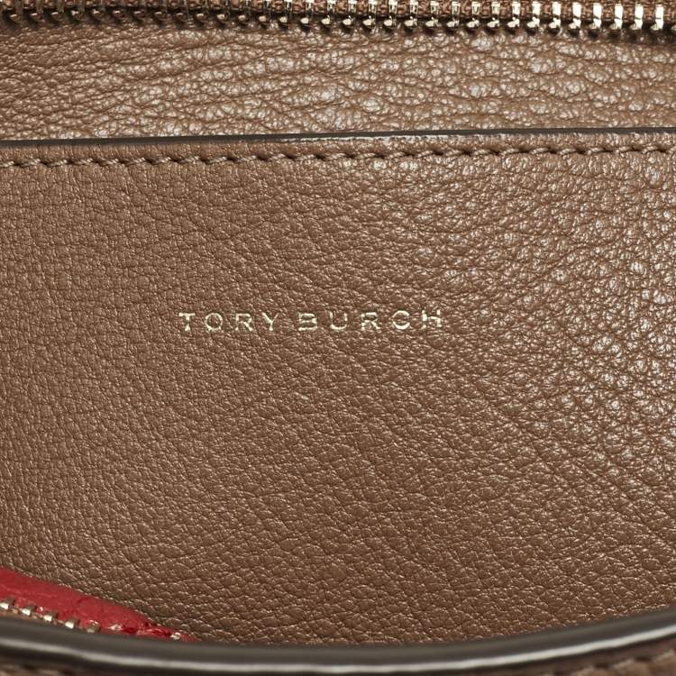 Pre Owned Tory Burch Brown Leather Perry Tote