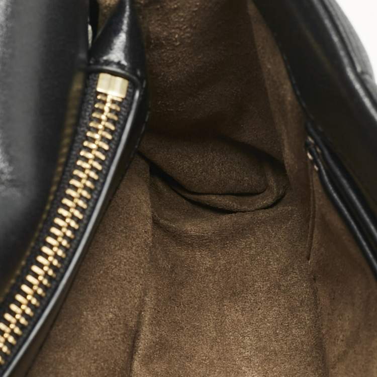 Pre Owned Tory Burch Black Quilted Small Leather Kira Top Handle Bag