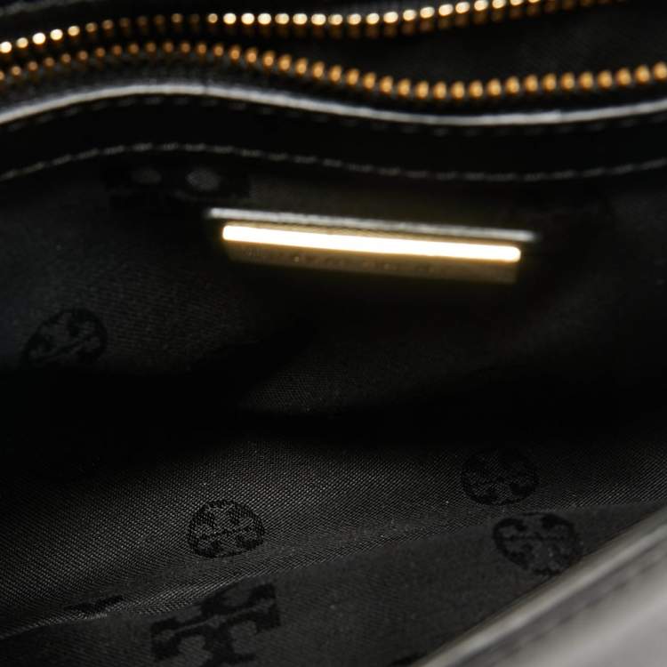 Pre Owned Tory Burch Black Leather Robinson Shoulder Bag