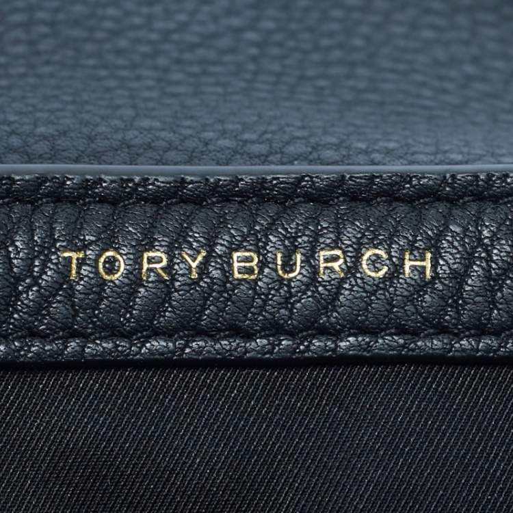 Pre Owned Tory Burch Black Leather Mini Chelsea Chain Shoulder Bag