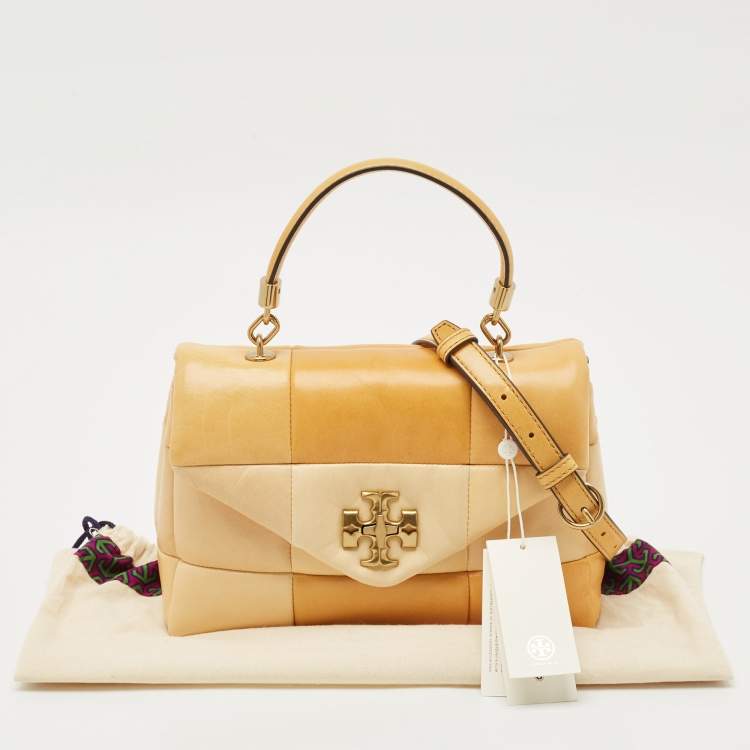 Pre Owned Tory Burch Multicolor Leather Small Patchwork Kira Top Handle Bag