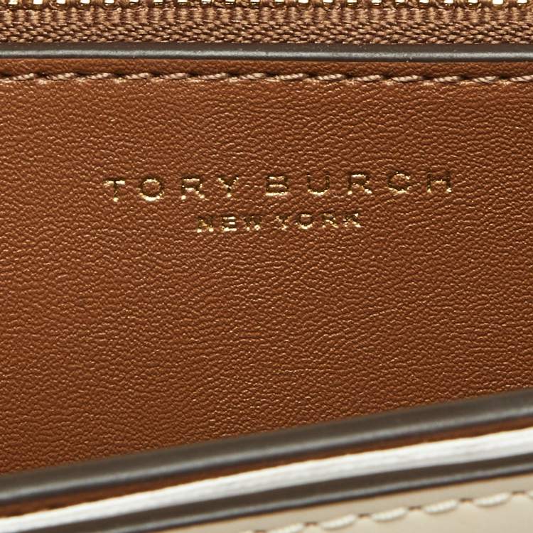 Pre Owned Tory Burch Light Beige Leather Small Eleanor Shoulder Bag