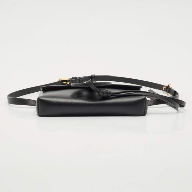 Pre Owned Tory Burch Black Leather Miller Belt Bag